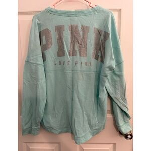 VS PINK Crew Neck Lightweight Sweatshirt Long Sleeve Oversized